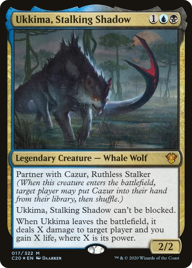 Ukkima, Stalking Shadow (C20-017) - Commander 2020 Foil