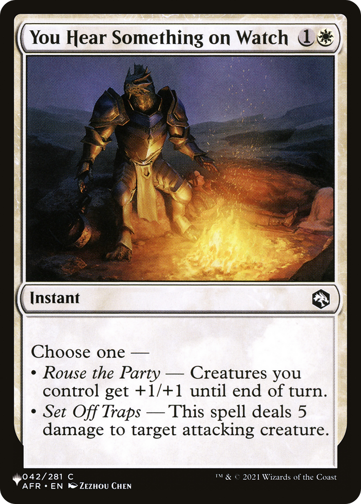 You Hear Something on Watch (LIST-AFR-42) - The List