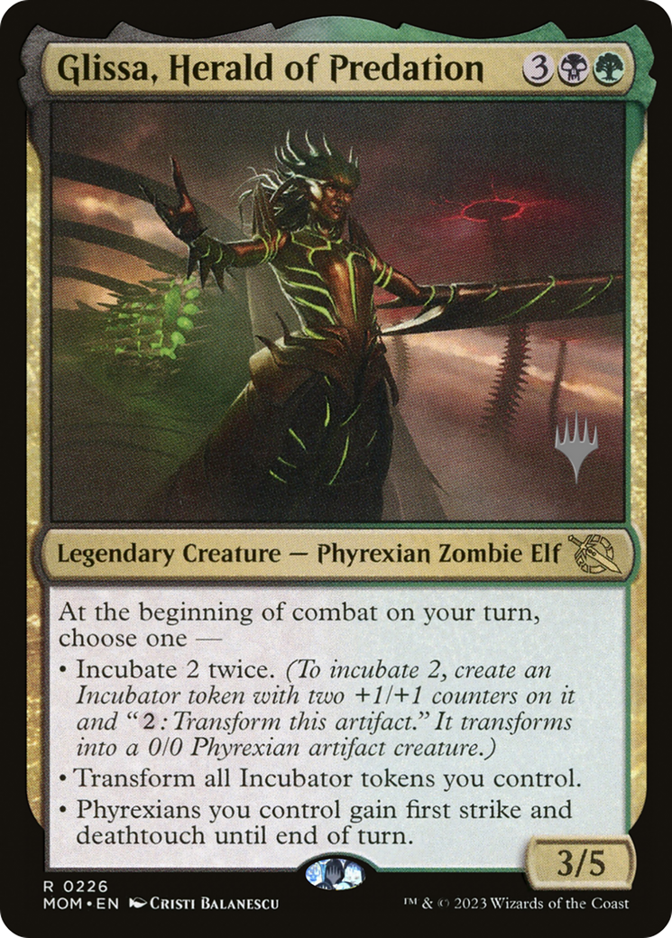 Glissa, Herald of Predation (PPMOM-226P) - March of the Machine Promos
