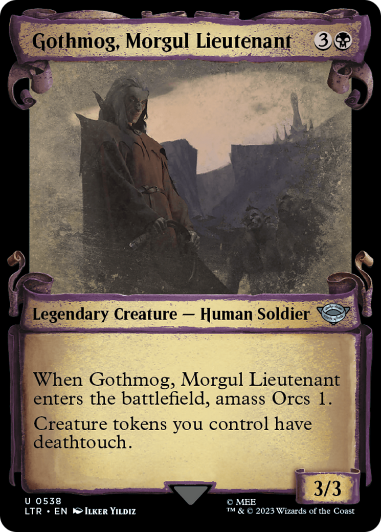 Gothmog, Morgul Lieutenant (Showcase Scrolls) (LTR-538) - The Lord of the Rings: Tales of Middle-earth: (Showcase) Foil