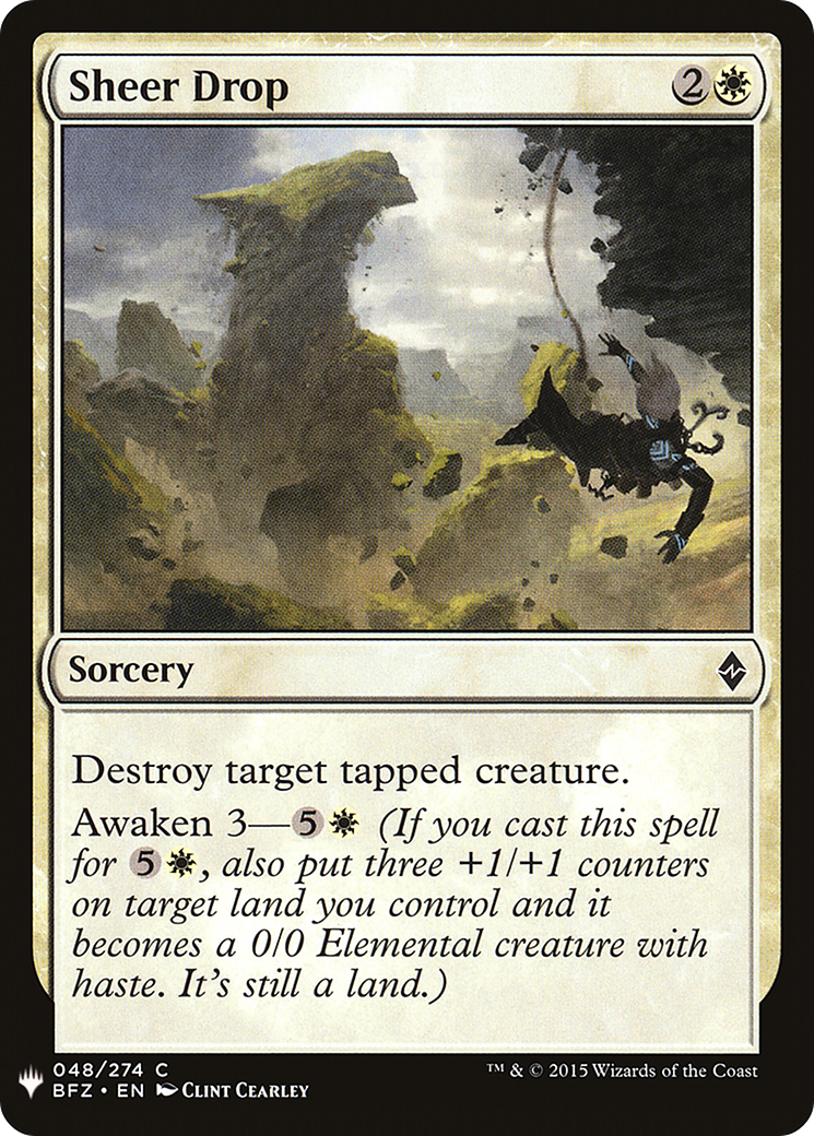 Sheer Drop (LIST-BFZ-48) - The List