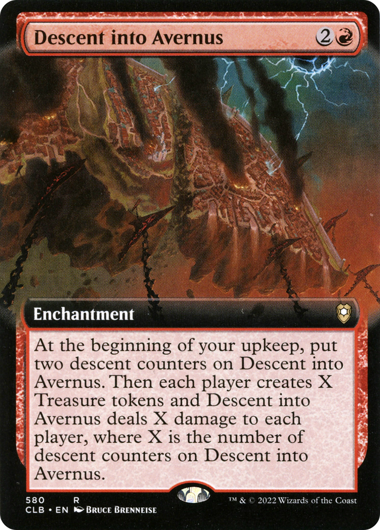 Descent into Avernus (Extended Art) (CLB-580) - Commander Legends: Battle for Baldur's Gate: (Extended Art) Foil
