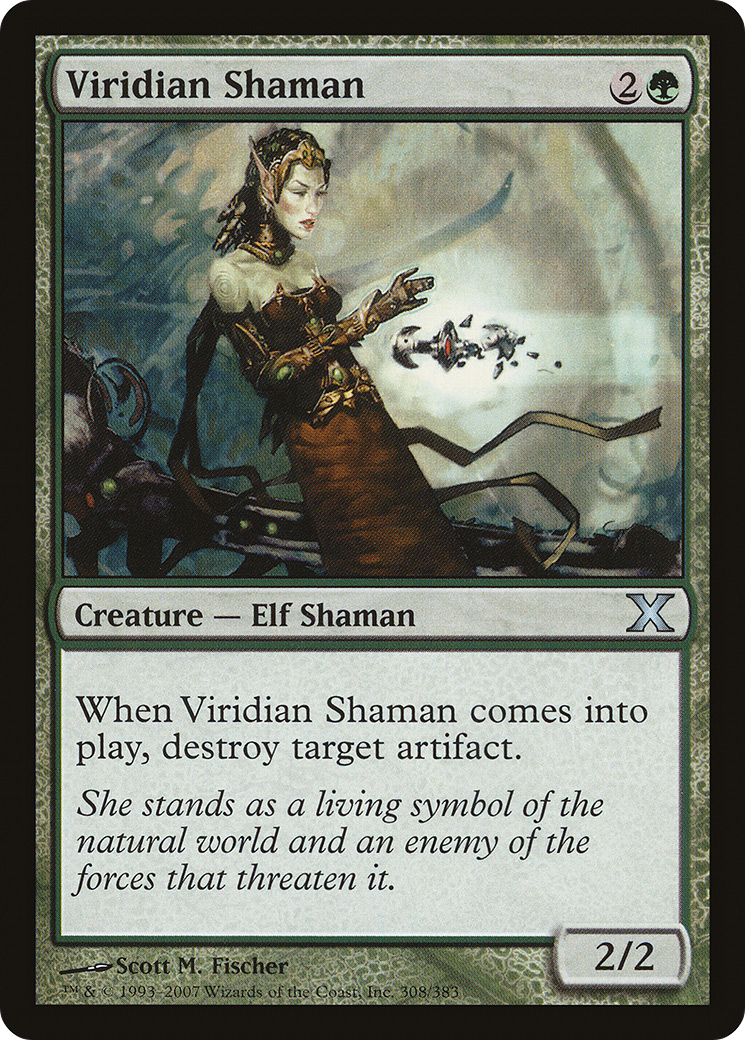 Viridian Shaman (10E-308) - Tenth Edition Foil