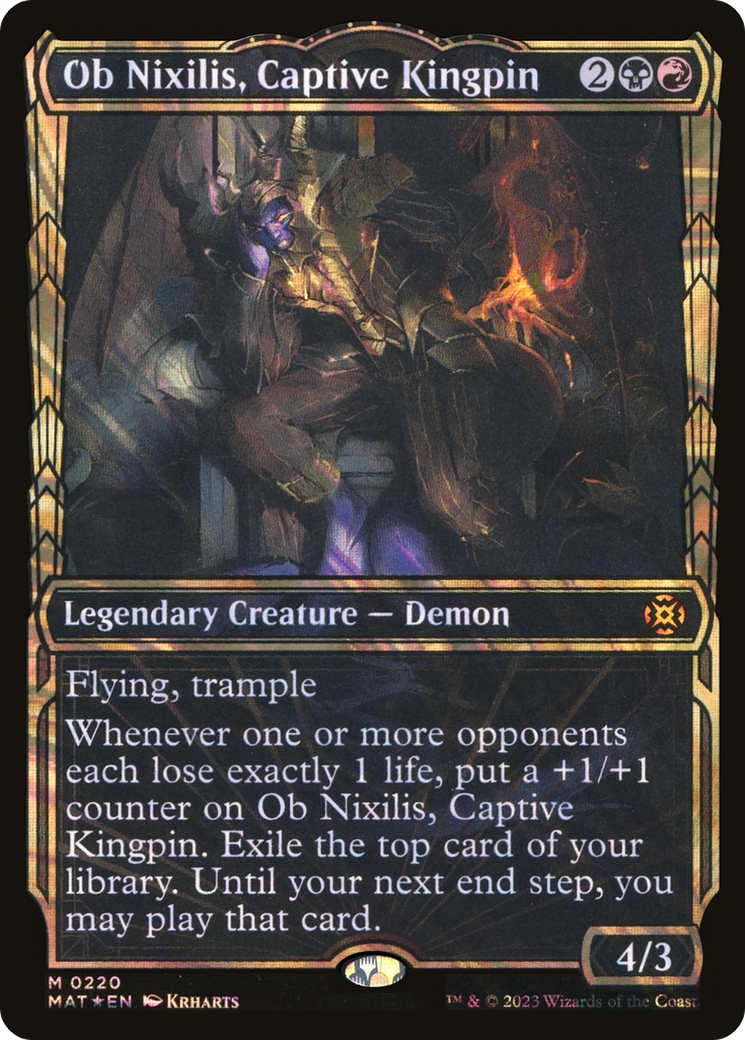 Ob Nixilis, Captive Kingpin (Halo Foil) (MAT-220) - March of the Machine: The Aftermath: (Showcase) Foil