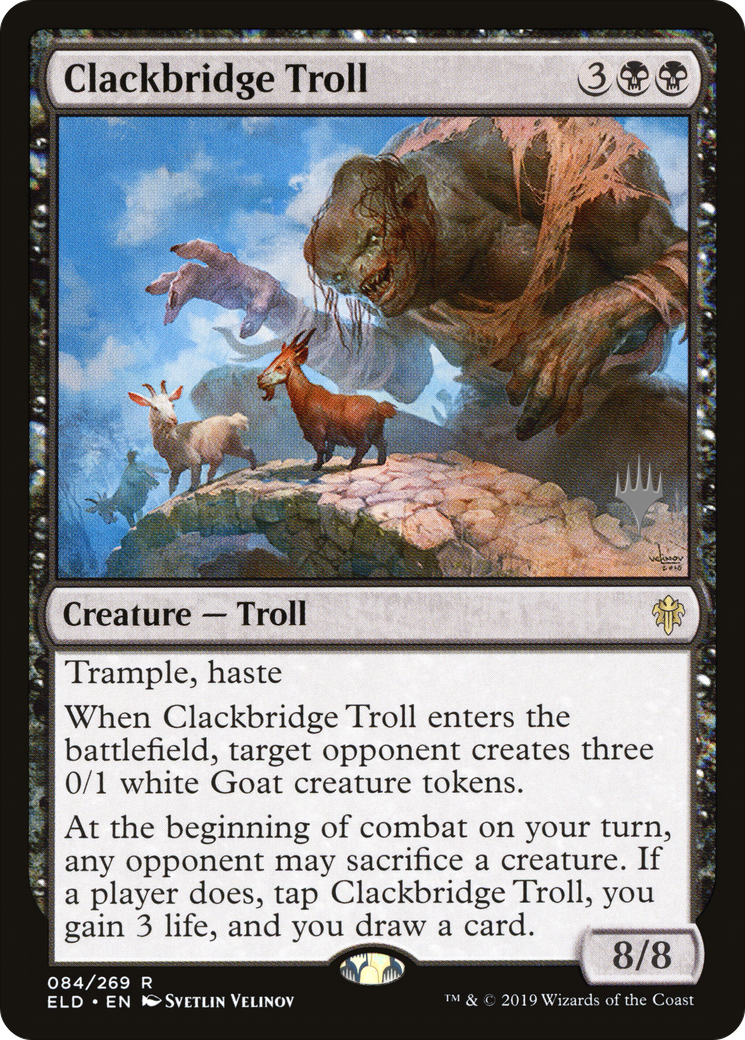 Clackbridge Troll (PELD-84P) - Trône d'Eldraine Promos Foil