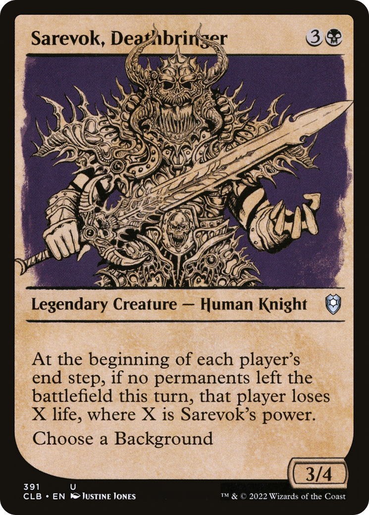 Sarevok, Deathbringer (Showcase) (CLB-391) - Commander Legends: Battle for Baldur's Gate: (Showcase)