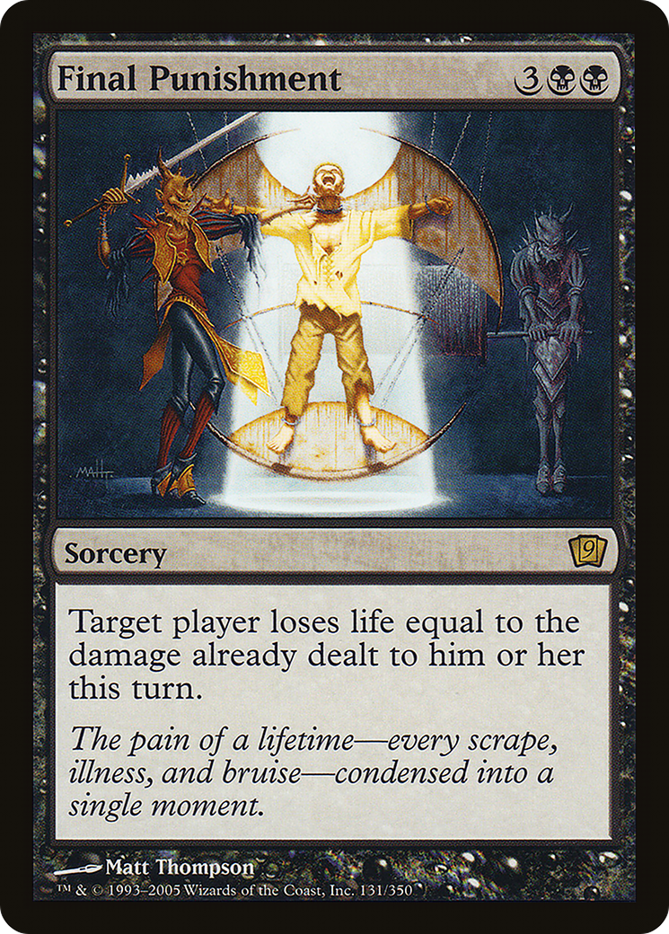 Final Punishment (9ED-131★) - Ninth Edition Foil