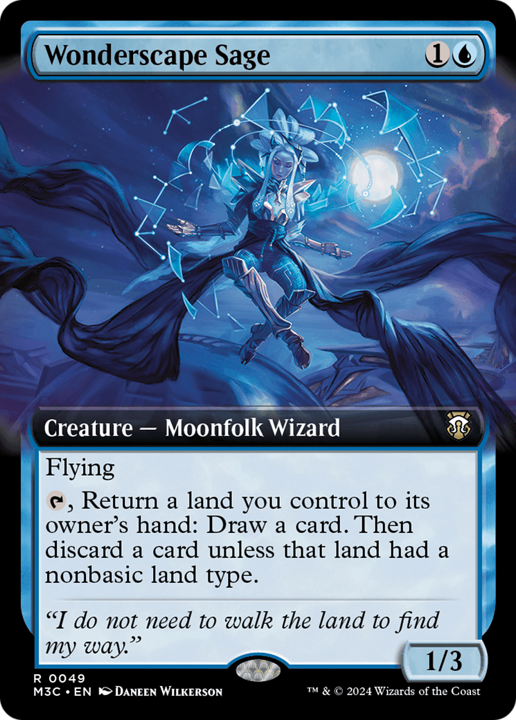 Wonderscape Sage (M3C-049) - Modern Horizons 3 Commander : (Extended Art) Foil