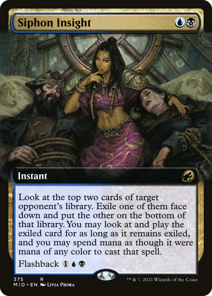Siphon Insight (Extended Art) (MID-375) - Innistrad: Midnight Hunt: (Extended Art)
