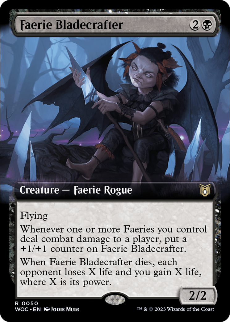 Faerie Bladecrafter (WOC-050) - Wilds of Eldraine Commander : (Extended Art)