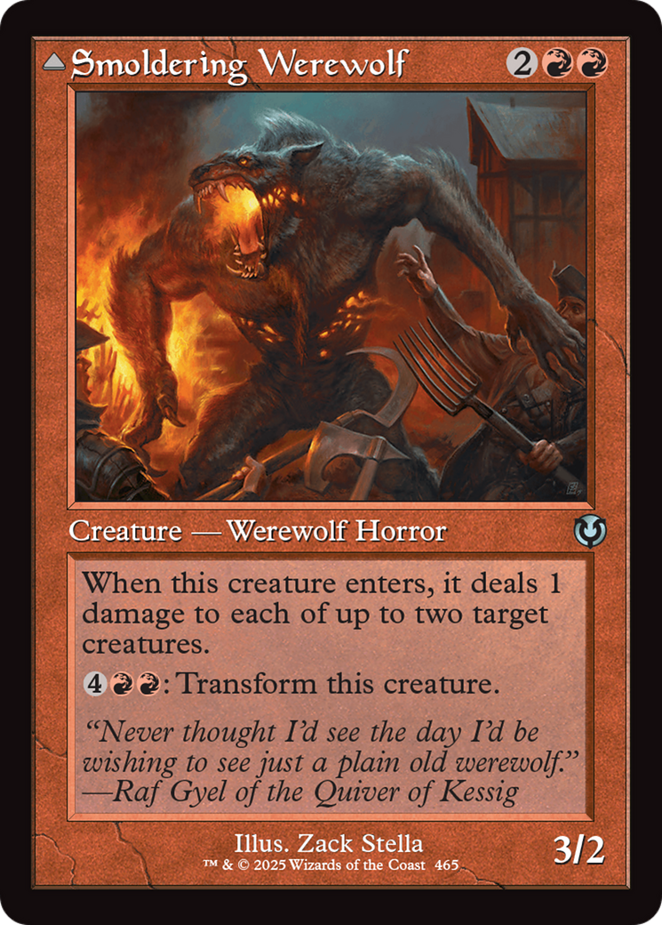 Smoldering Werewolf // Erupting Dreadwolf (INR-465) - Innistrad Remastered