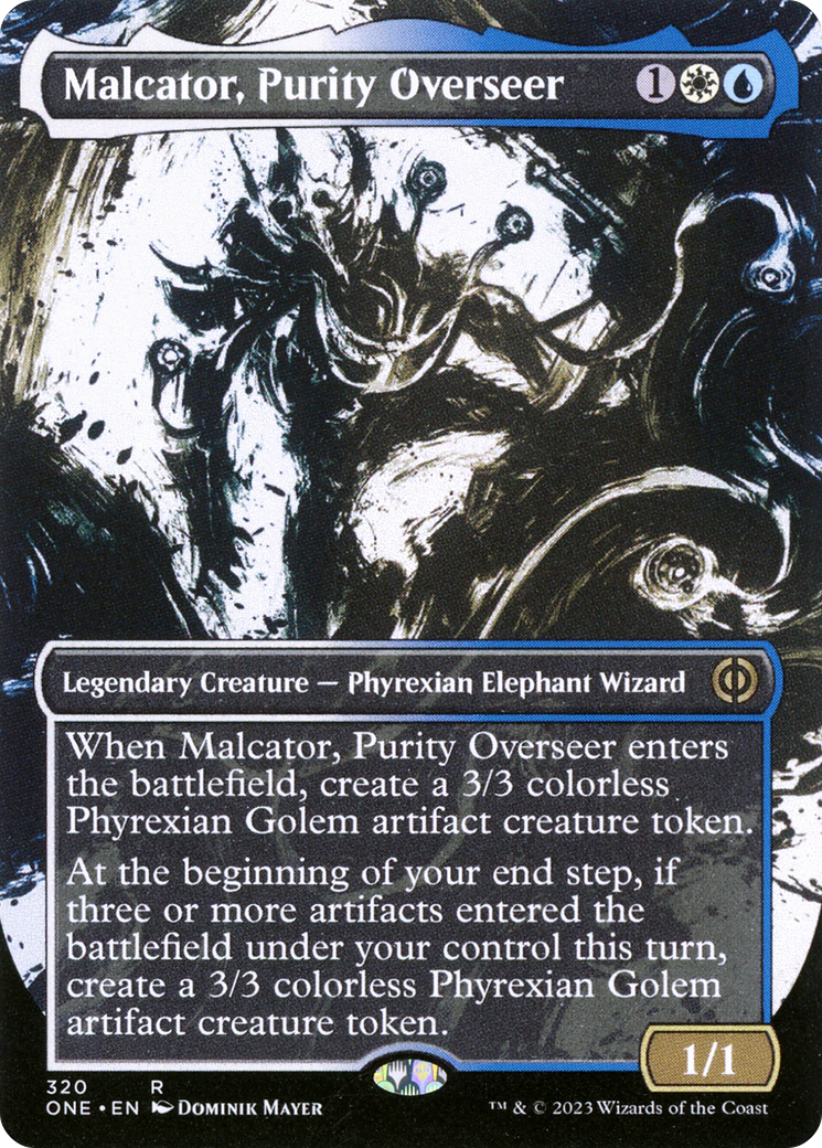 Malcator, Purity Overseer (Showcase) (ONE-320) - Phyrexia: All Will Be One: (Showcase) (Borderless)