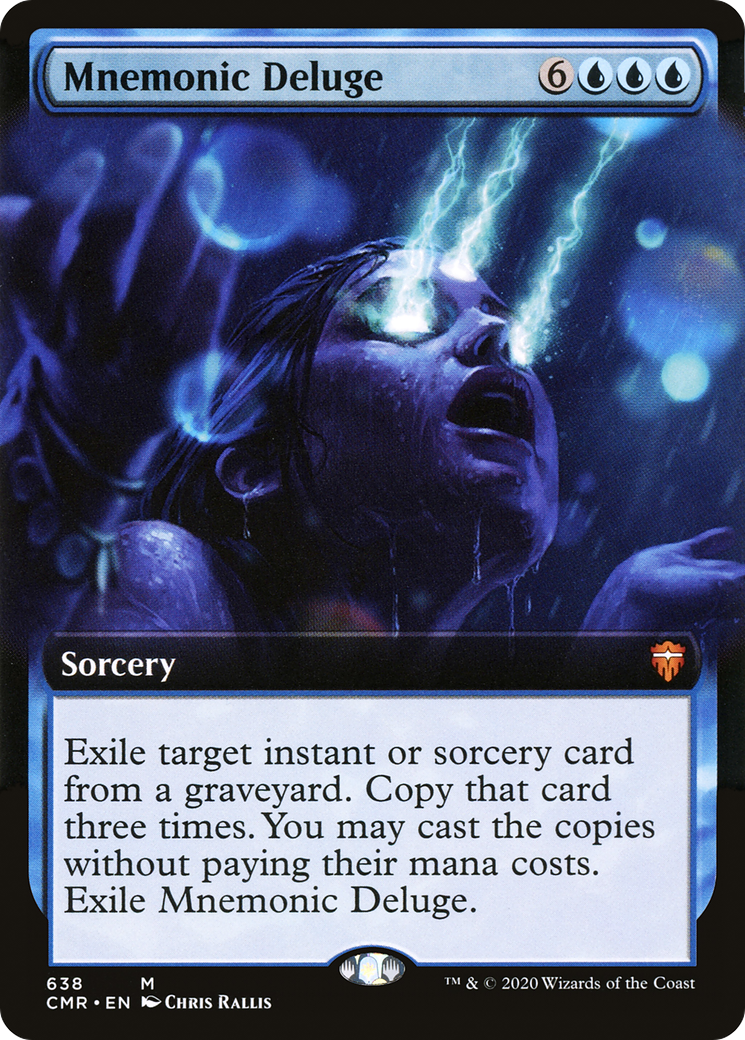 Mnemonic Deluge (Extended Art) (CMR-638) - Commander Legends: (Extended Art) Foil