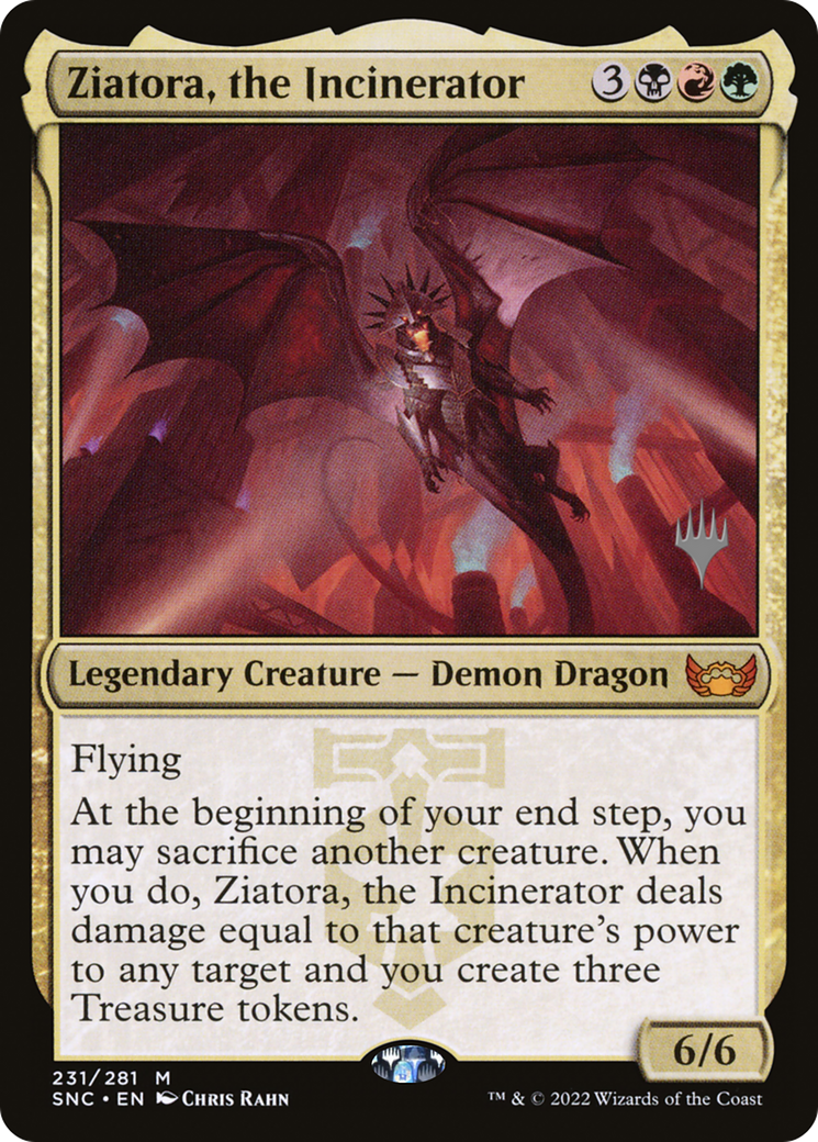 Ziatora, the Incinerator (PPSNC-231P) - Streets of New Capenna Promos Foil