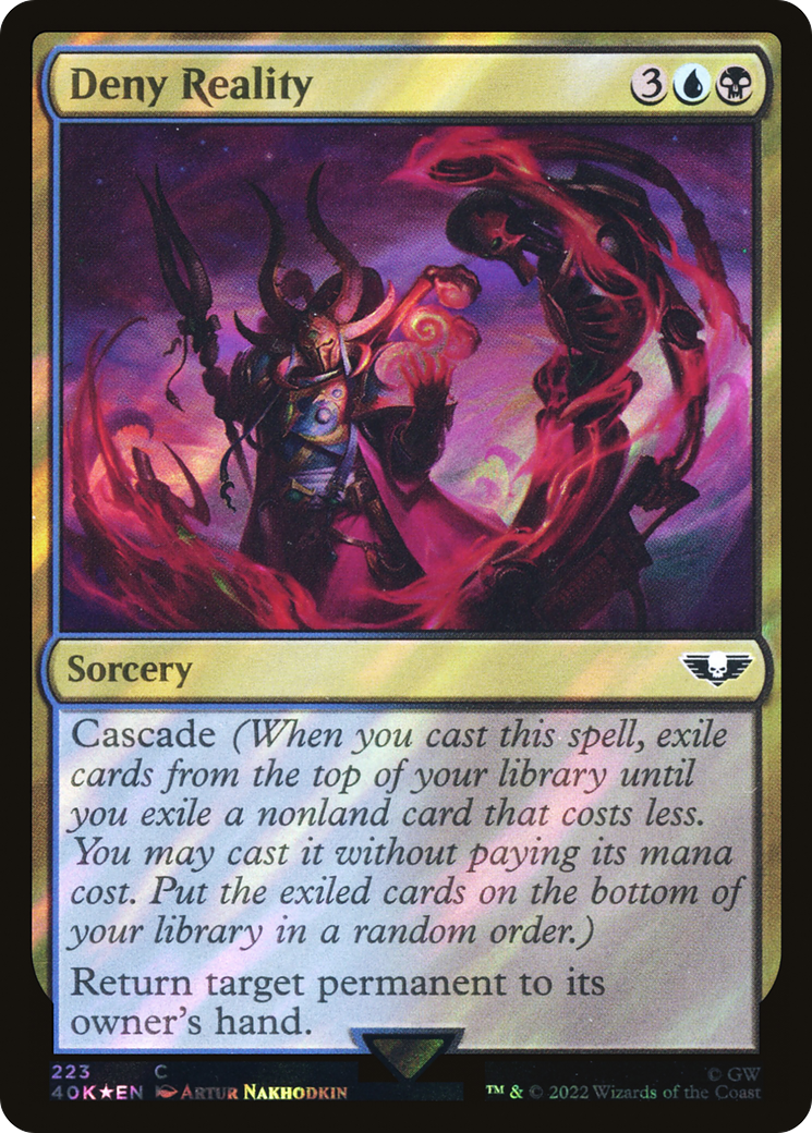 Deny Reality (Surge Foil) (40K-223) - Warhammer 40,000 Commander Foil