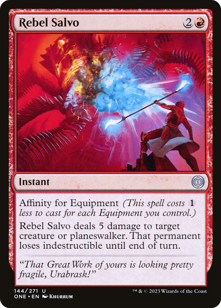 Rebel Salvo (ONE-144) - Phyrexia: All Will Be One Foil