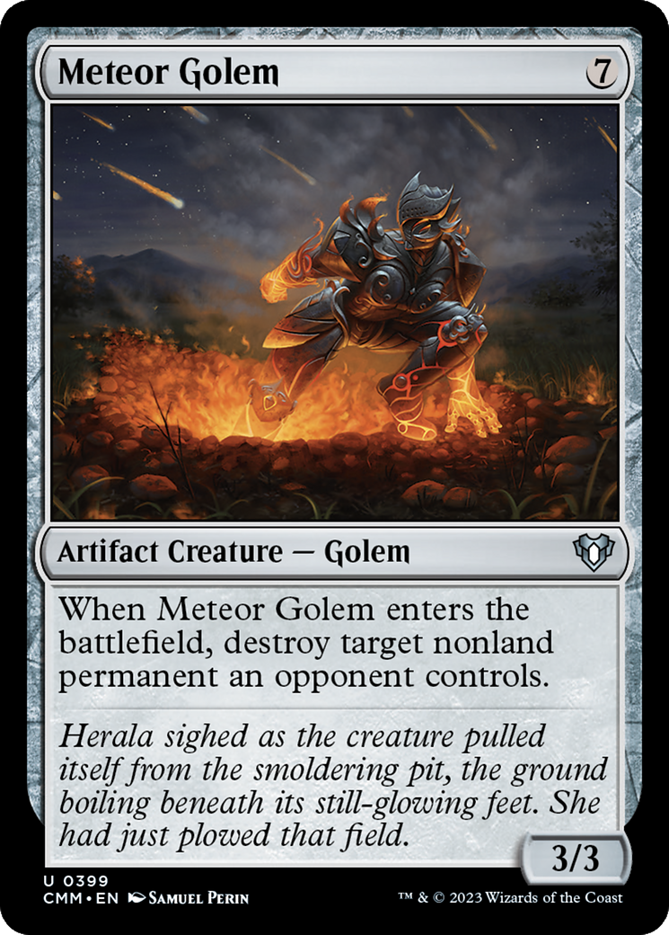 Golem Météore (CMM-399) - Commander Masters Foil