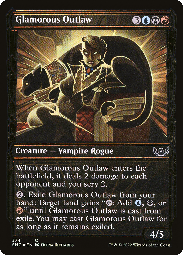 Glamorous Outlaw (SNC-374) - Rues de New Capenna : (Vitrine) Feuille