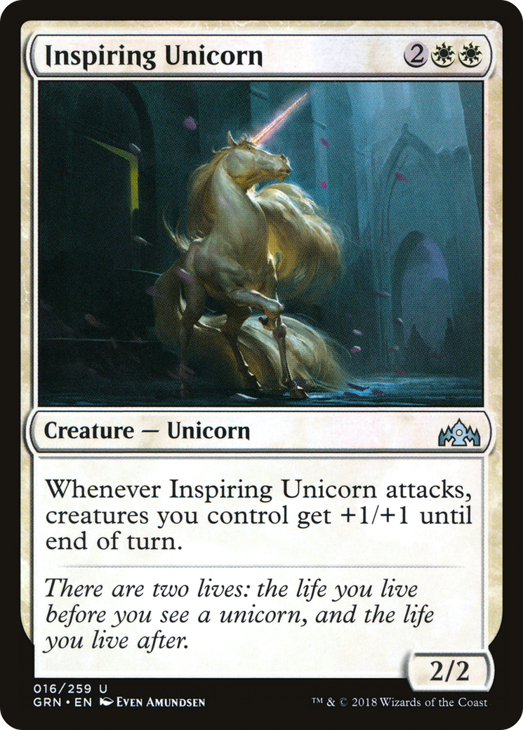 Licorne inspirante (GRN-016) - Guildes de Ravnica