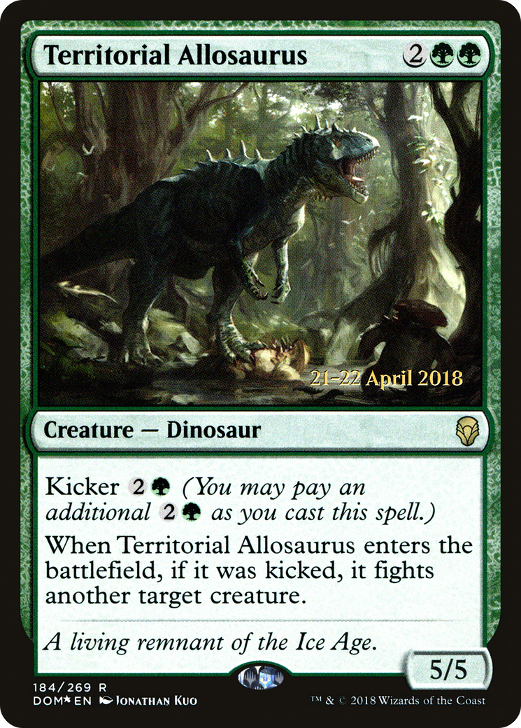 Territorial Allosaurus (PRE-184S) - Dominaria Promos Foil