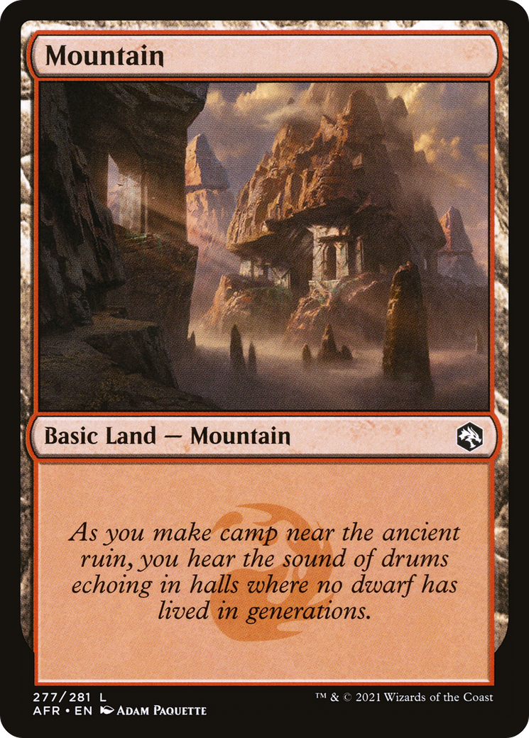 Mountain (277) (AFR-277) - Adventures in the Forgotten Realms Foil