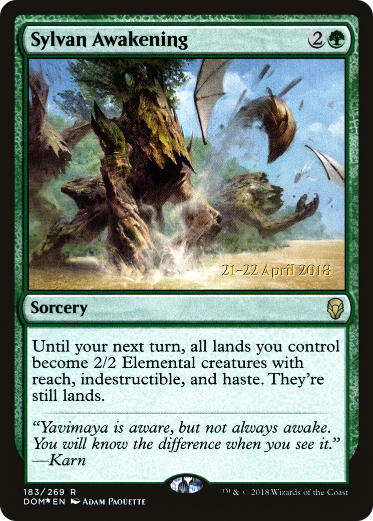 Sylvan Awakening (PRE-183S) - Dominaria Promos Foil