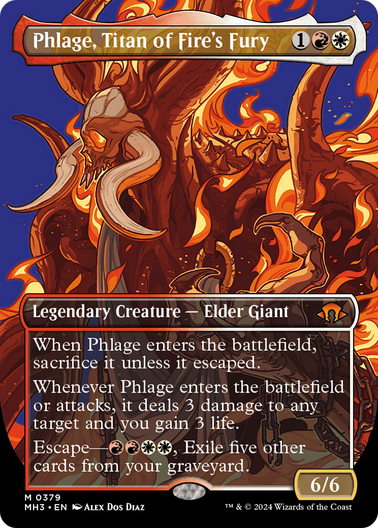 Phlage, Titan of Fire's Fury (Borderless) (MH3-379) - Modern Horizons 3 (Borderless)