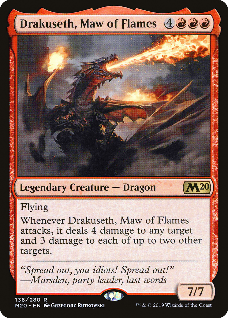 Drakuseth, Gueule de Flammes (M20-136) - Édition de base 2020
