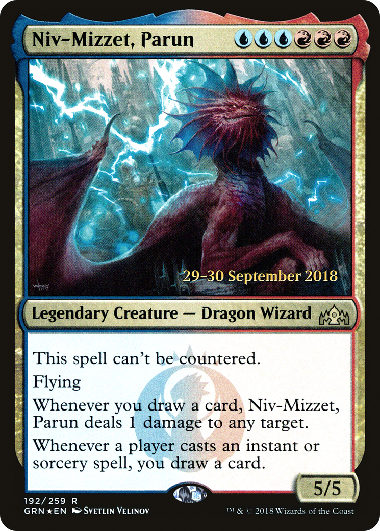 Niv-Mizzet, Parun (PGRN-192S) - Feuille promotionnelle des guildes de Ravnica