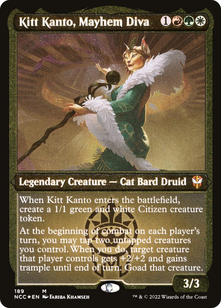 Kitt Kanto, Mayhem Diva (NCC-189) - Nouvelle feuille gravée du commandant Capenna