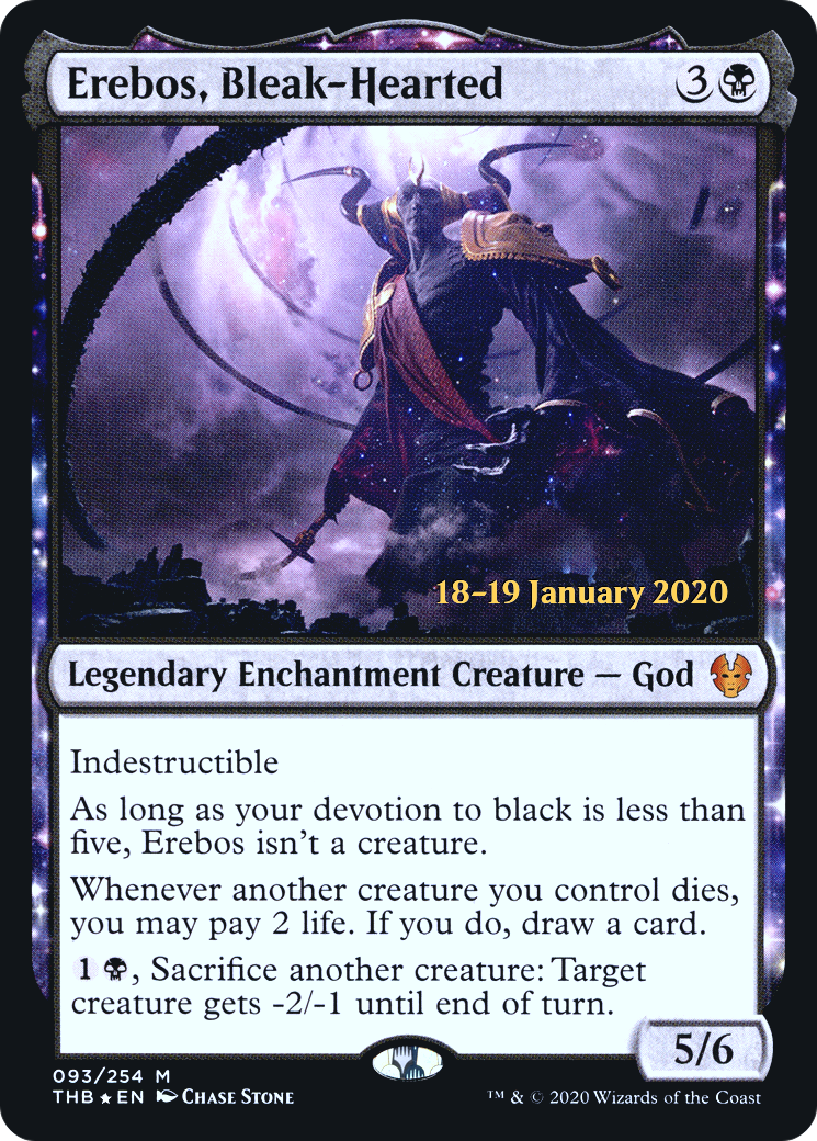Erebos, Bleak-Hearted (PRE-093) - Theros Beyond Death Promos: (enchantment) Foil