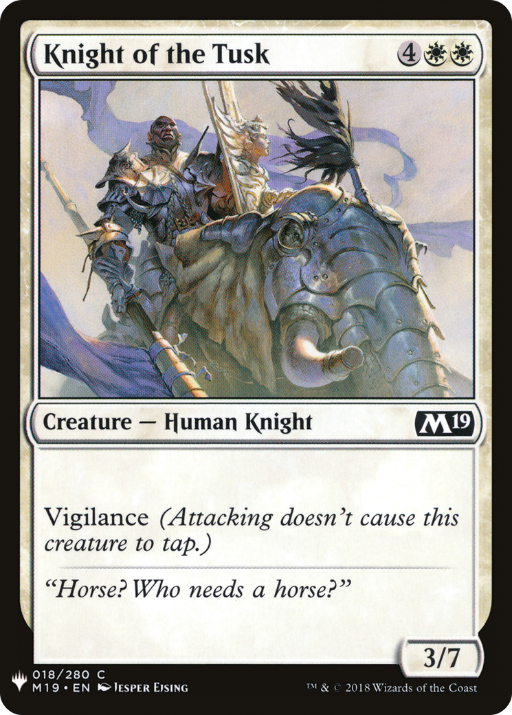 Knight of the Tusk (LIST-M19-18) - The List