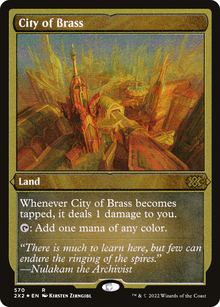 City of Brass (2X2-570) - Double Masters 2022 Etched Foil