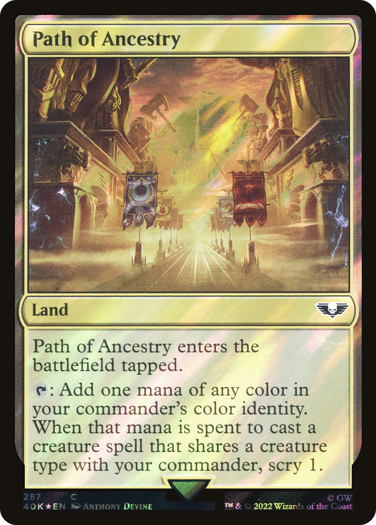 Path of Ancestry (Surge Foil) (40K-287★) - Warhammer 40,000 Commander Foil