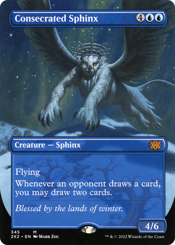 Consecrated Sphinx (Borderless) (2X2-345) - Double Masters 2022 (Borderless) Foil