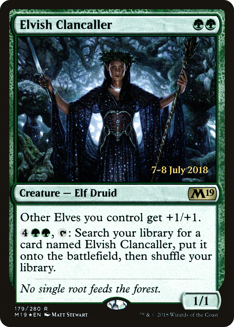 Elvish Clancaller (PRE-179) - Core Set 2019 Promos Foil