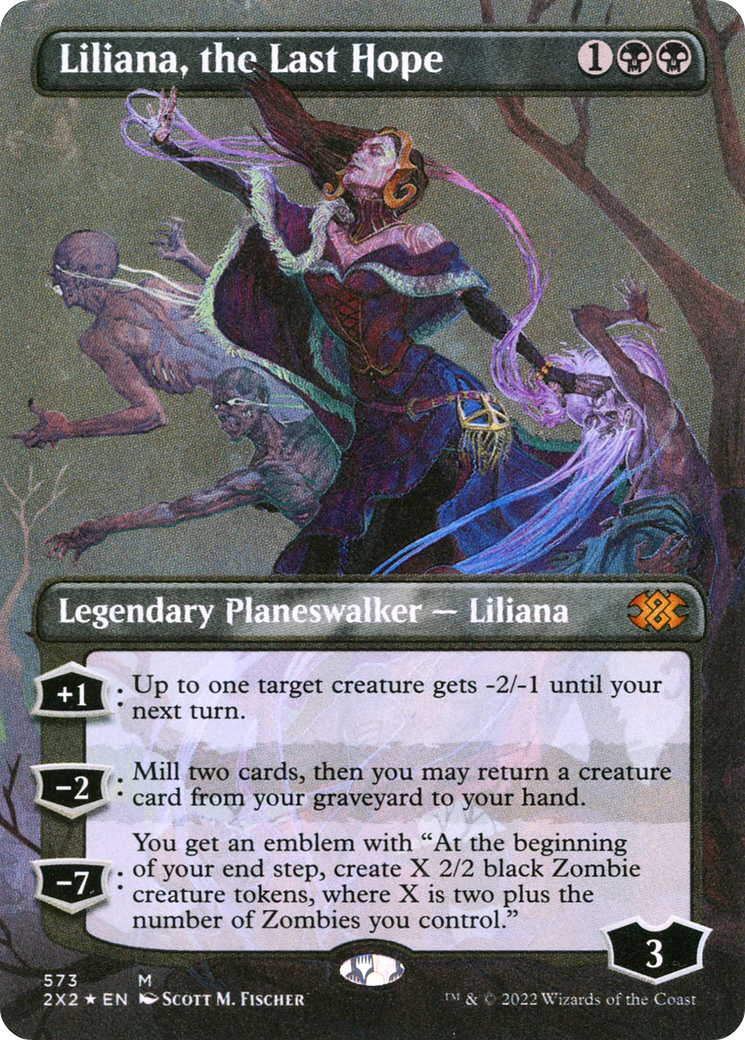 Liliana, the Last Hope (Textured Foil) (2X2-573) - Double Masters 2022 (Borderless) Foil