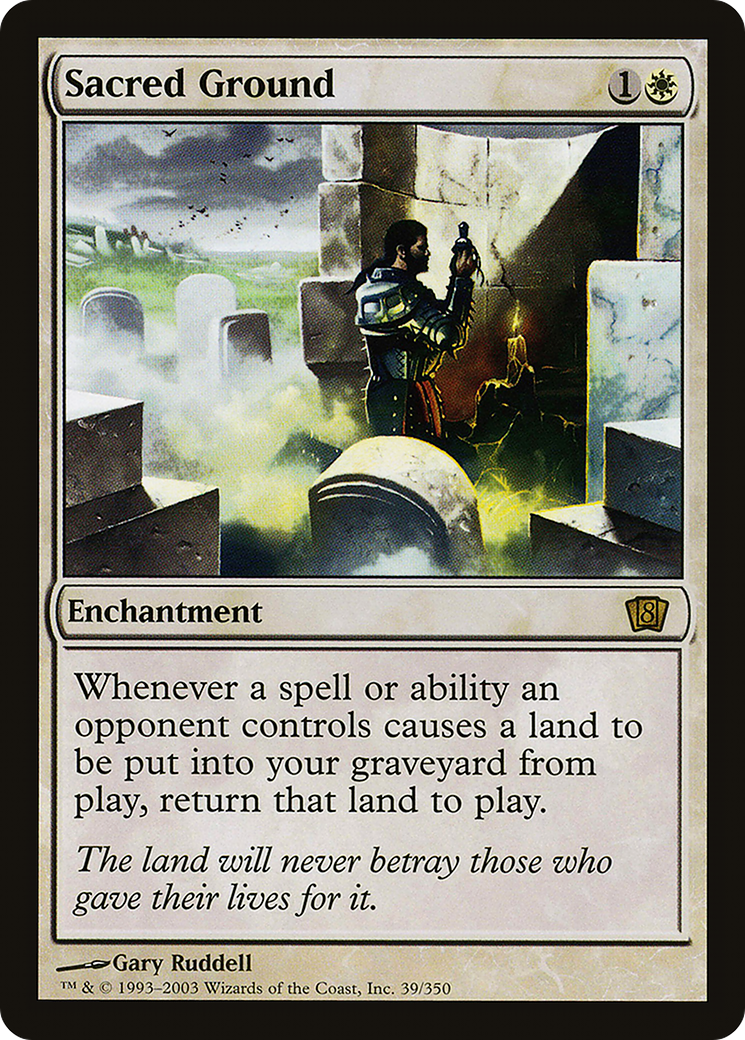 Sacred Ground (8ED-39★) - Eighth Edition Foil