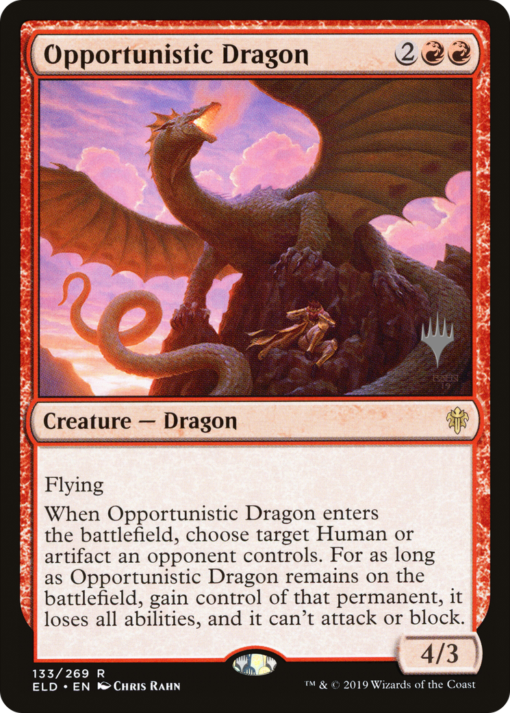 Dragon opportuniste (PELD-133P) - Trône d'Eldraine Promos Foil