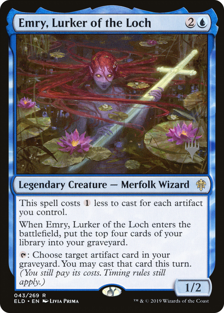 Emry, Lurker of the Loch (PPELD-043) - Throne of Eldraine Promos Foil