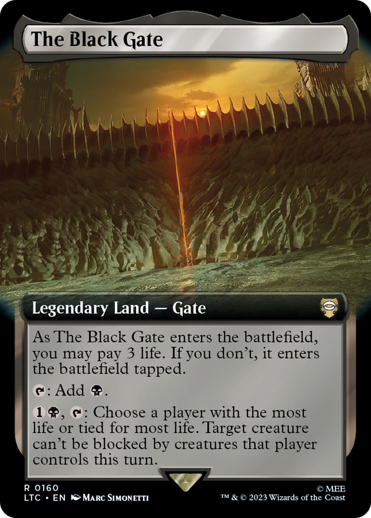 The Black Gate (Extended Art) (LTC-160) - Tales of Middle-earth Commander: (Extended Art) Foil