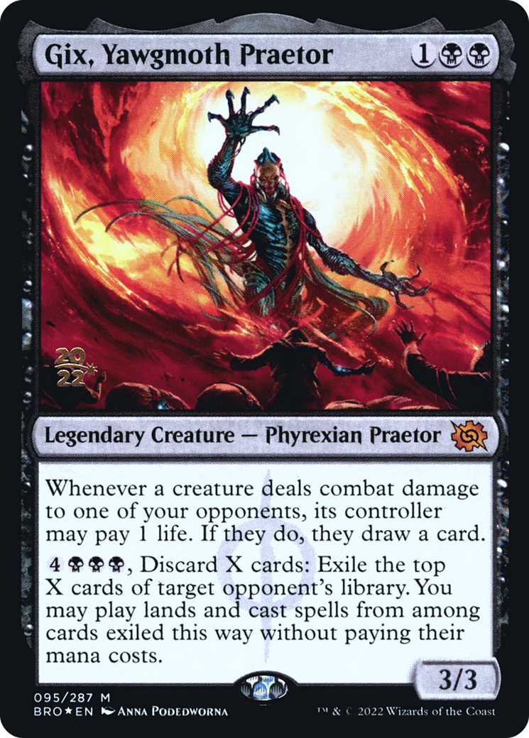Gix, Yawgmoth Praetor (PRE-095) - The Brothers' War Promos Foil
