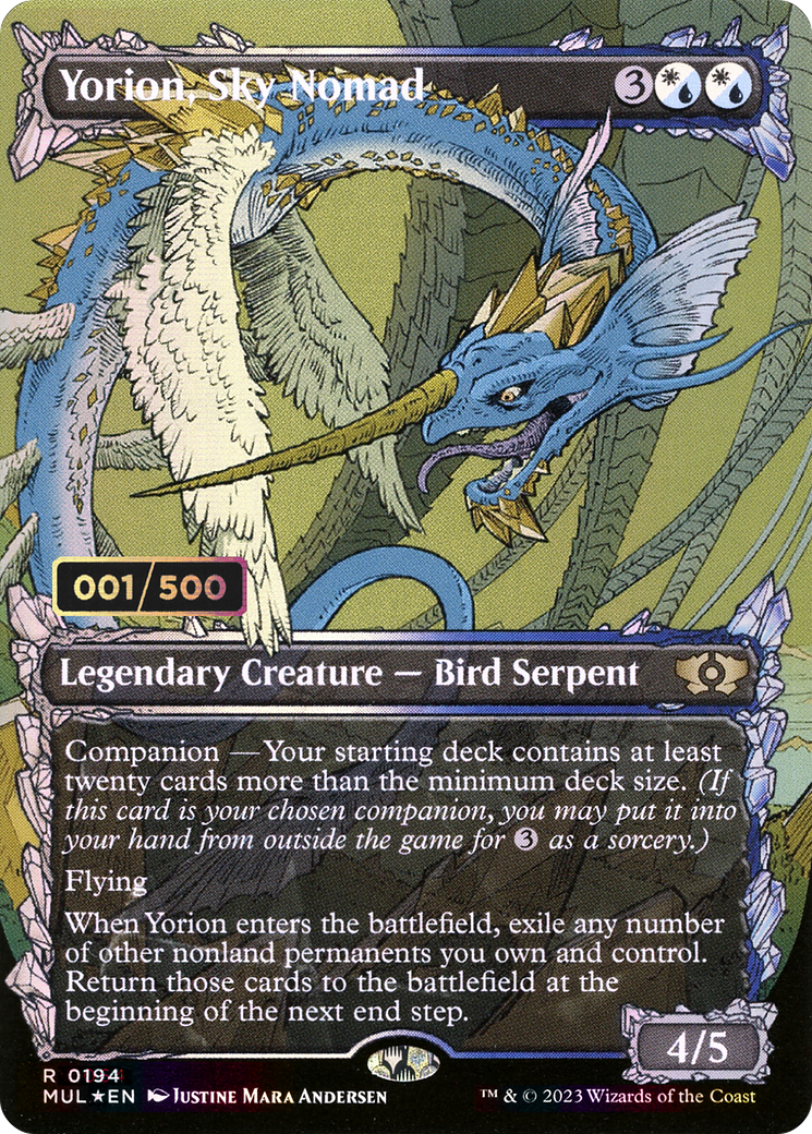 Yorion, Sky Nomad (Serial Numbered) (MUL-194) - Multiverse Legends: (Showcase) (Borderless) Foil