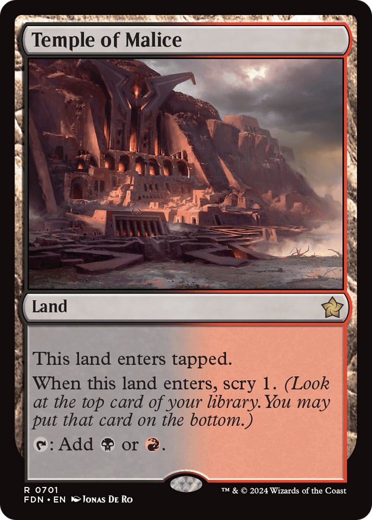 Temple de la Malice (FDN-701) - Fondations