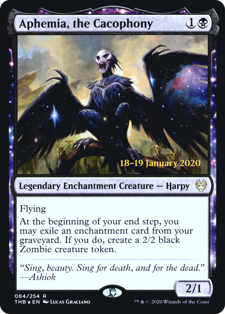 Aphemia, the Cacophony (PRE-84S) - Theros Beyond Death Promos: (enchantment) Foil