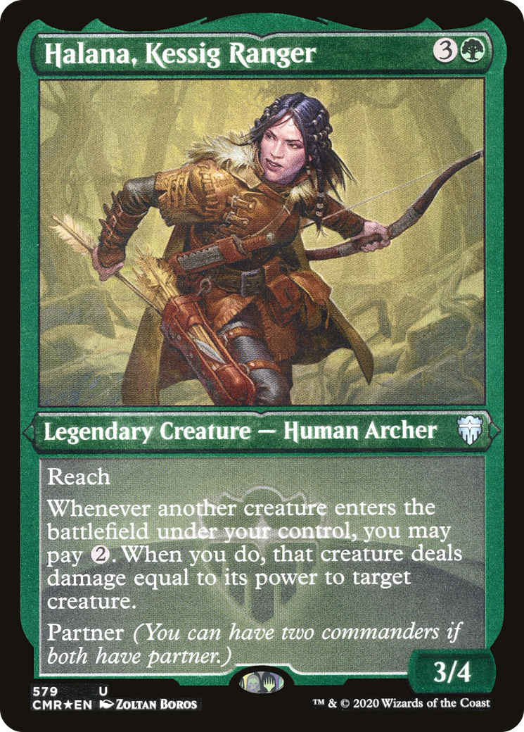 Halana, Kessig Ranger (Foil Etched) (CMR-579) - Commander Legends Etched Foil
