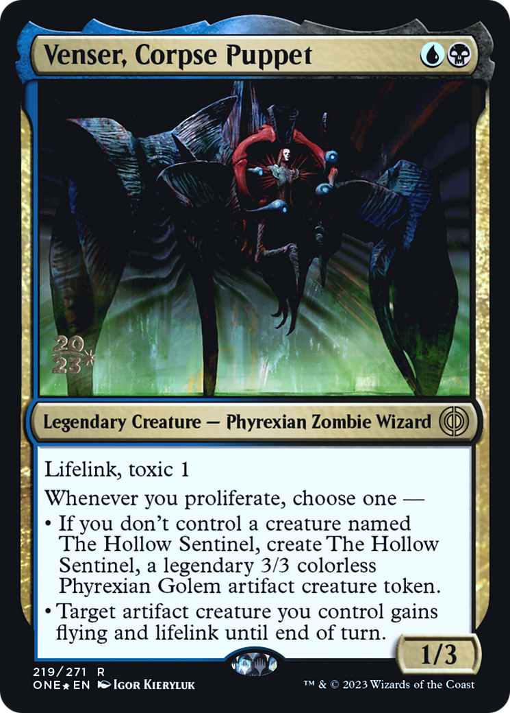Venser, Corpse Puppet (PRE-219S) - Phyrexia: All Will Be One Promos Foil