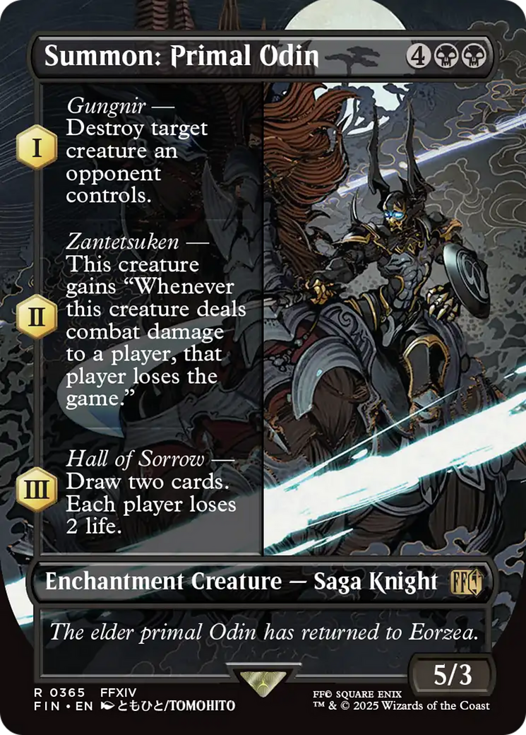 Summon: Primal Odin (FIN-365) - FINAL FANTASY: (enchantment) (Borderless) Foil