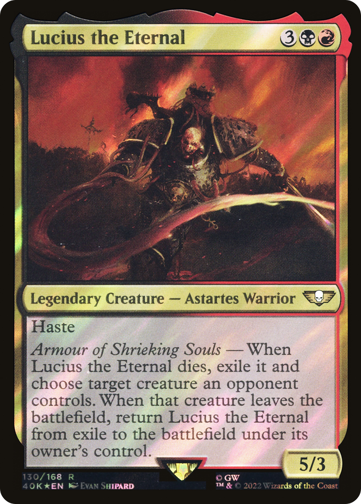 Lucius the Eternal (Surge Foil) (40K-130★) - Warhammer 40,000 Commander Foil