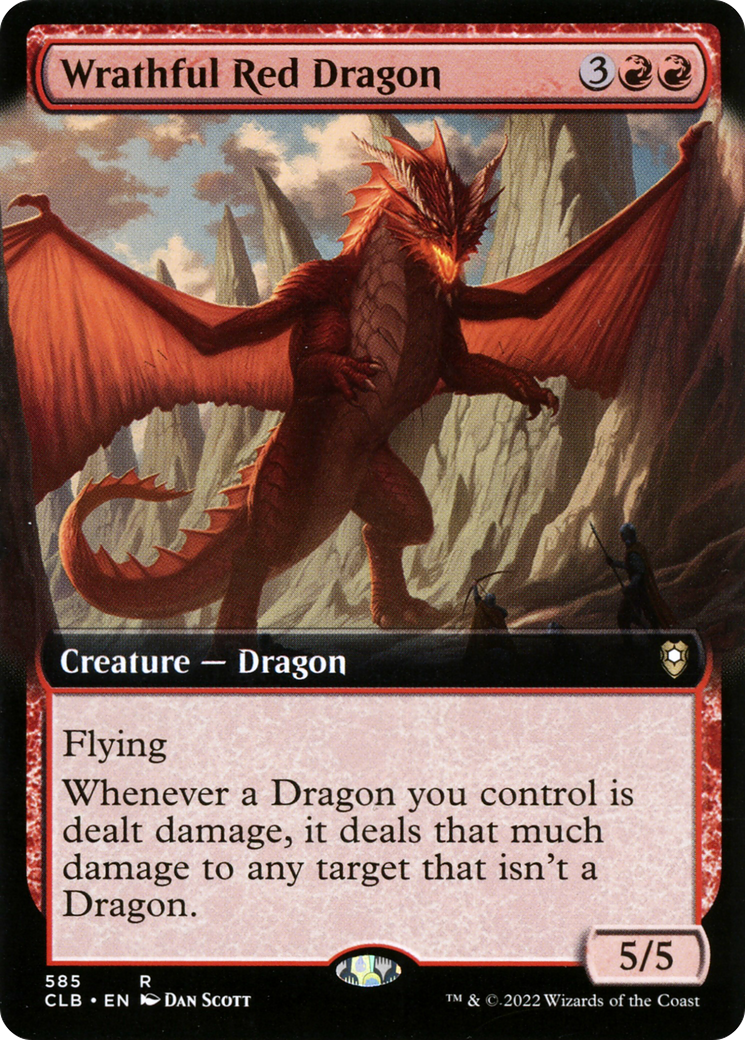 Dragon rouge courroucé (CLB-585) - Commander Legends : La Bataille de Baldur's Gate : (Illustration étendue) Foil